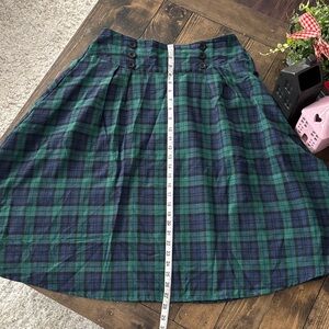 Plaid Green and Blue Women's Skirt